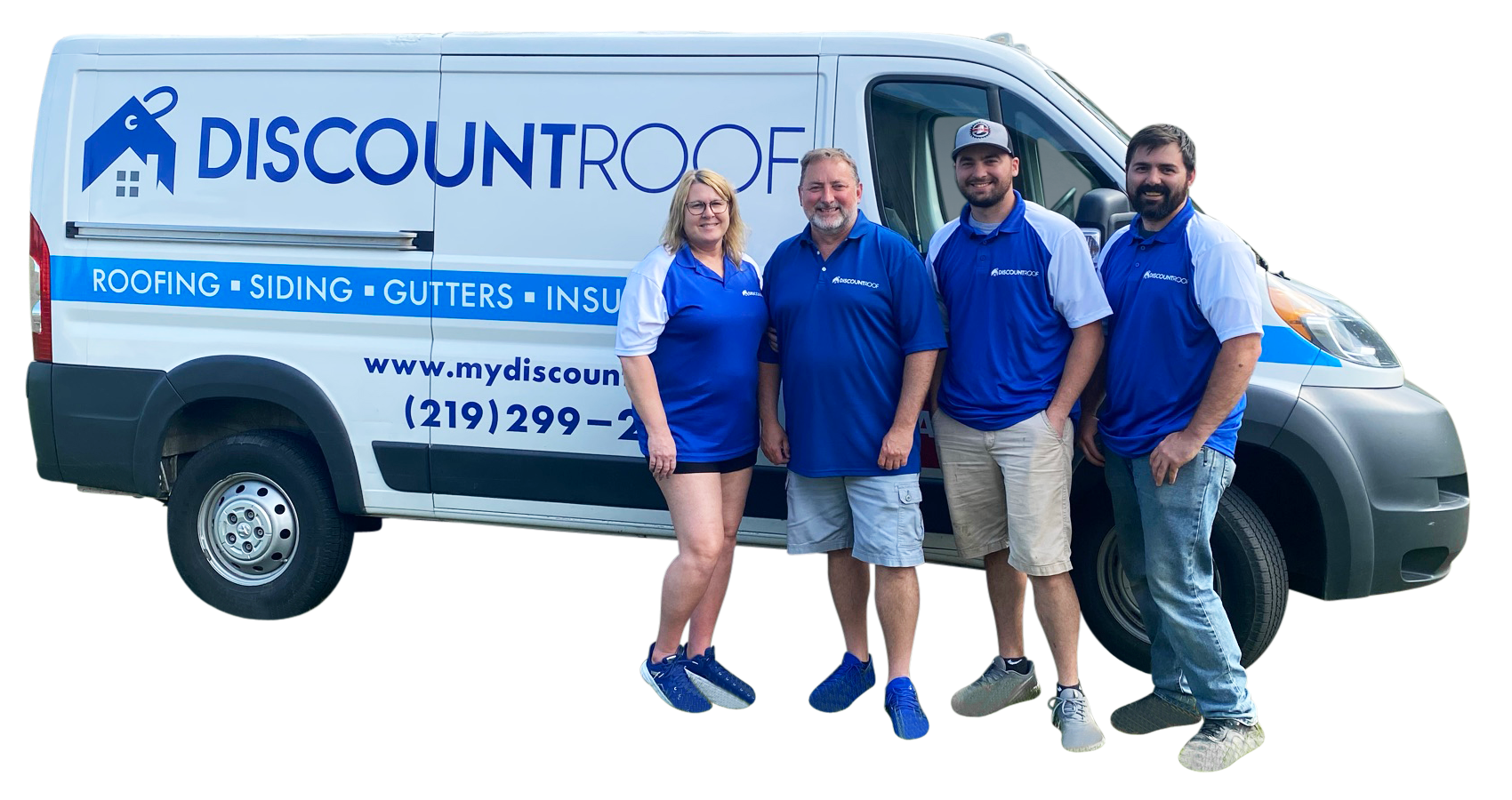 van; Call Discount Roof for your roofing estimates