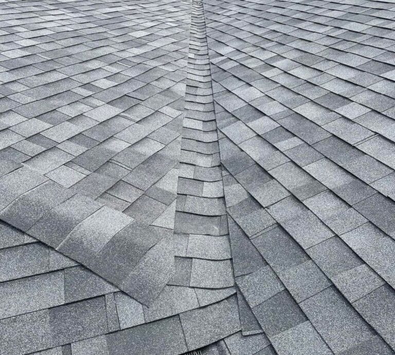 close-up of asphalt roof