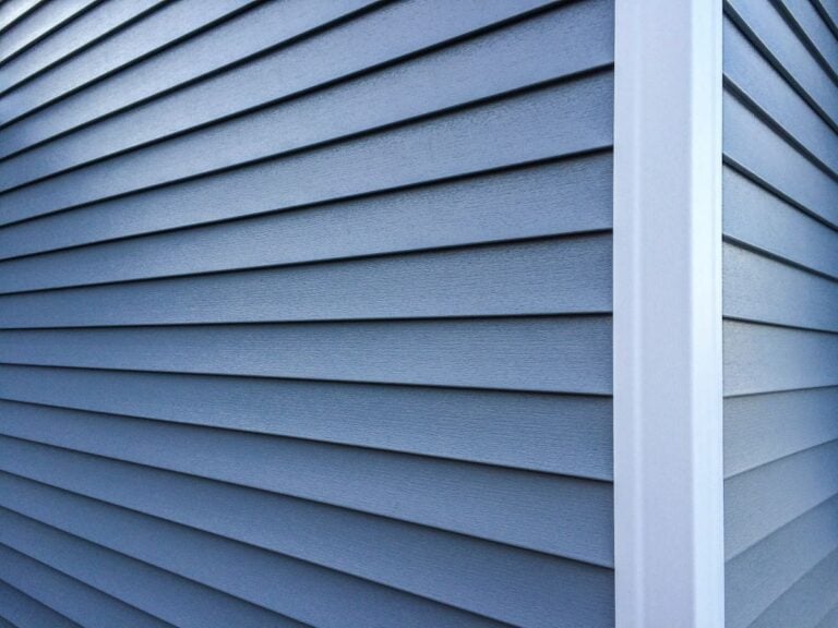blue vinyl siding