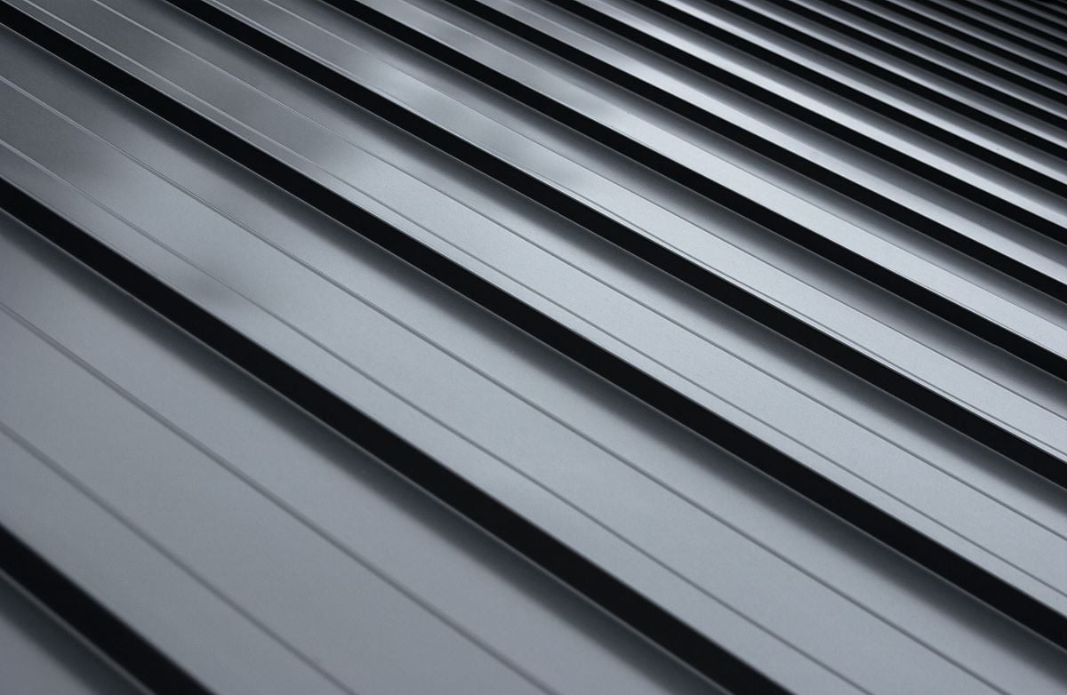 close-up standing seam metal roof