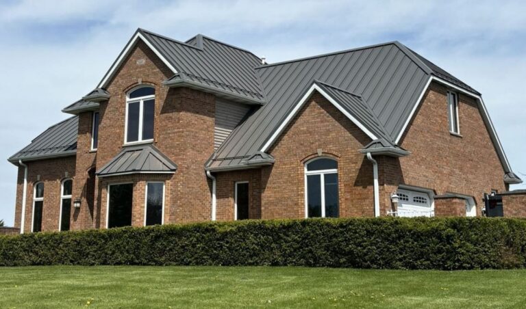 big house with metal roof