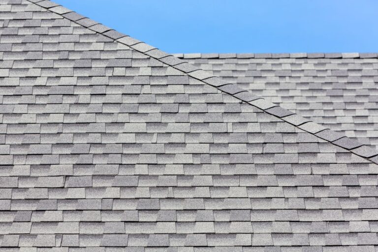 close up of light grey shingles