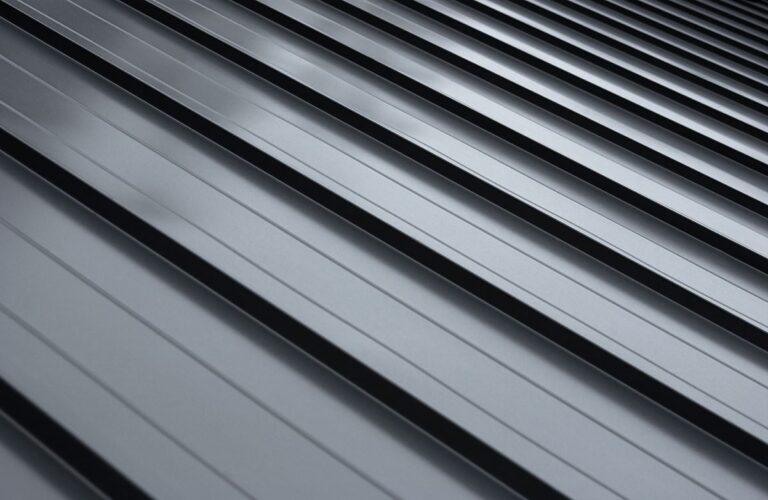 close up of metal roof