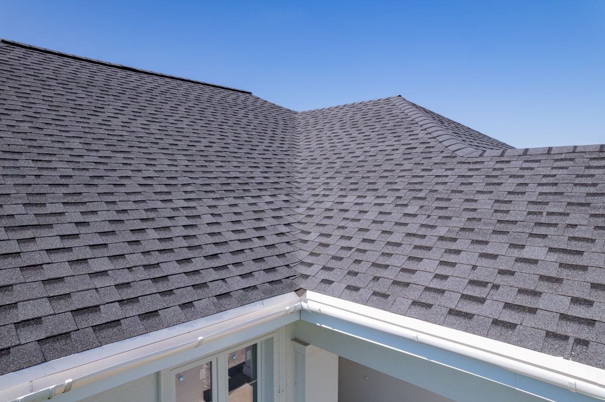 dark grey asphalt shingles