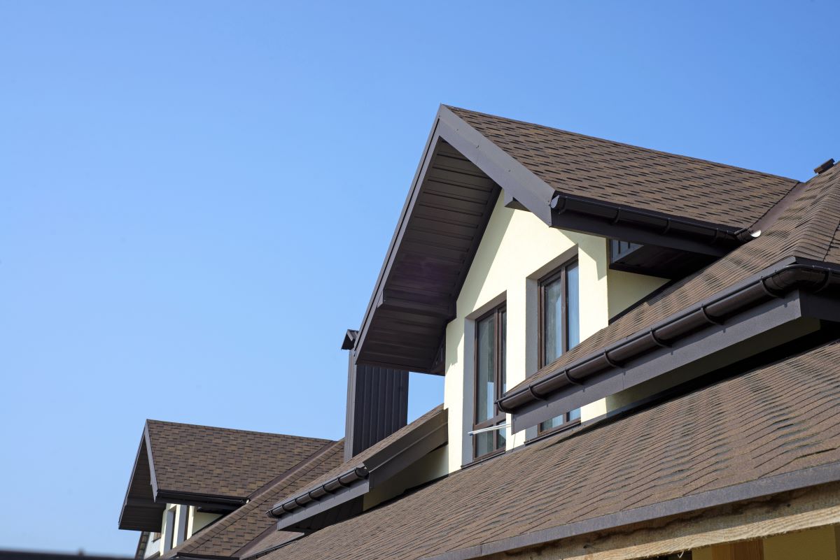 house with brown asphalt shingles