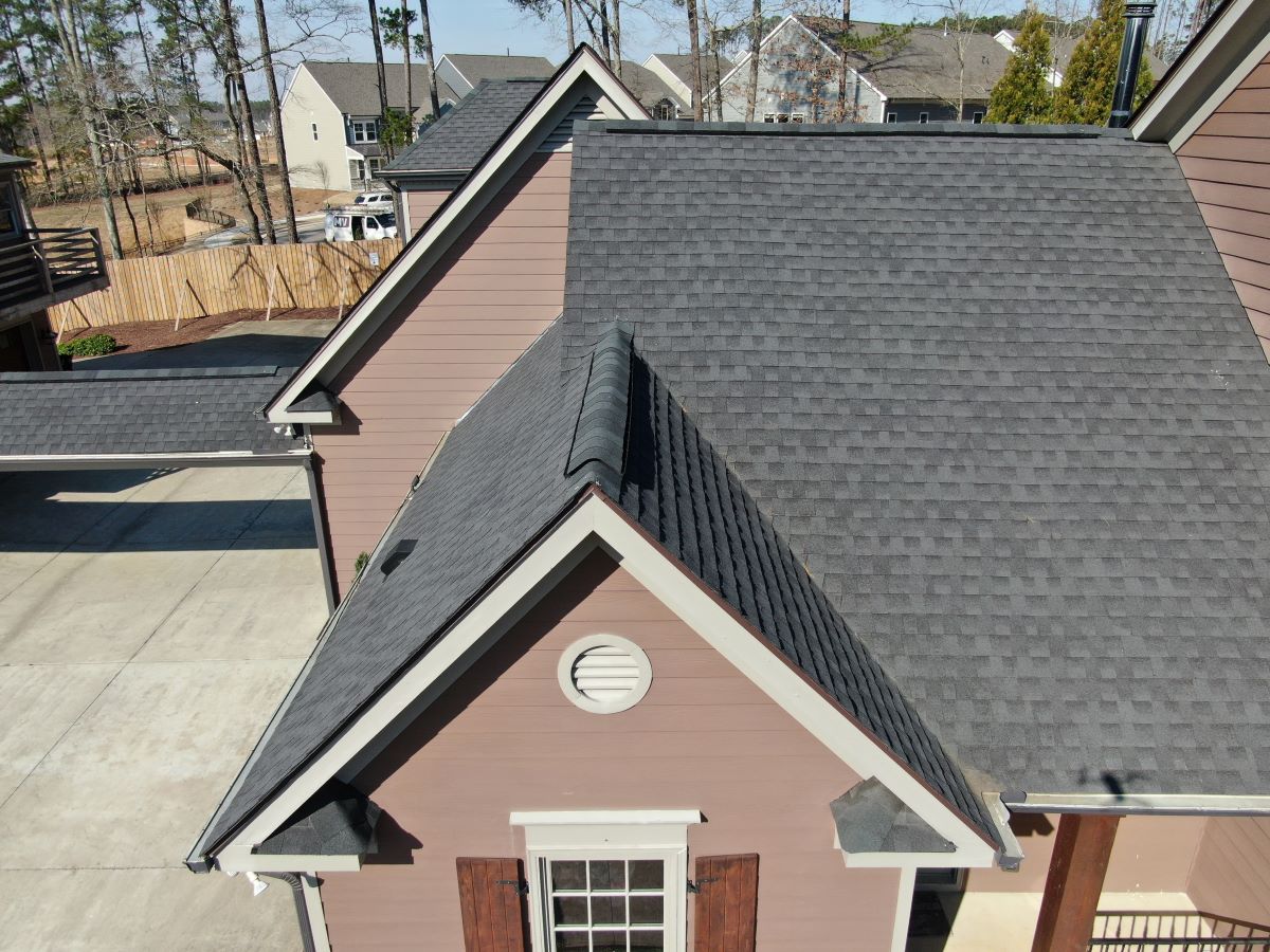 house with grey asphalt shingles
