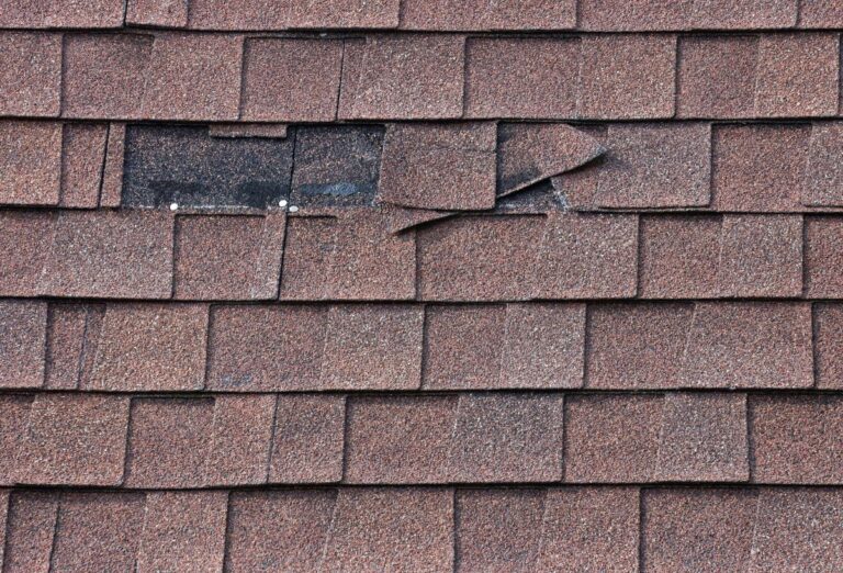 missing shingles after storm