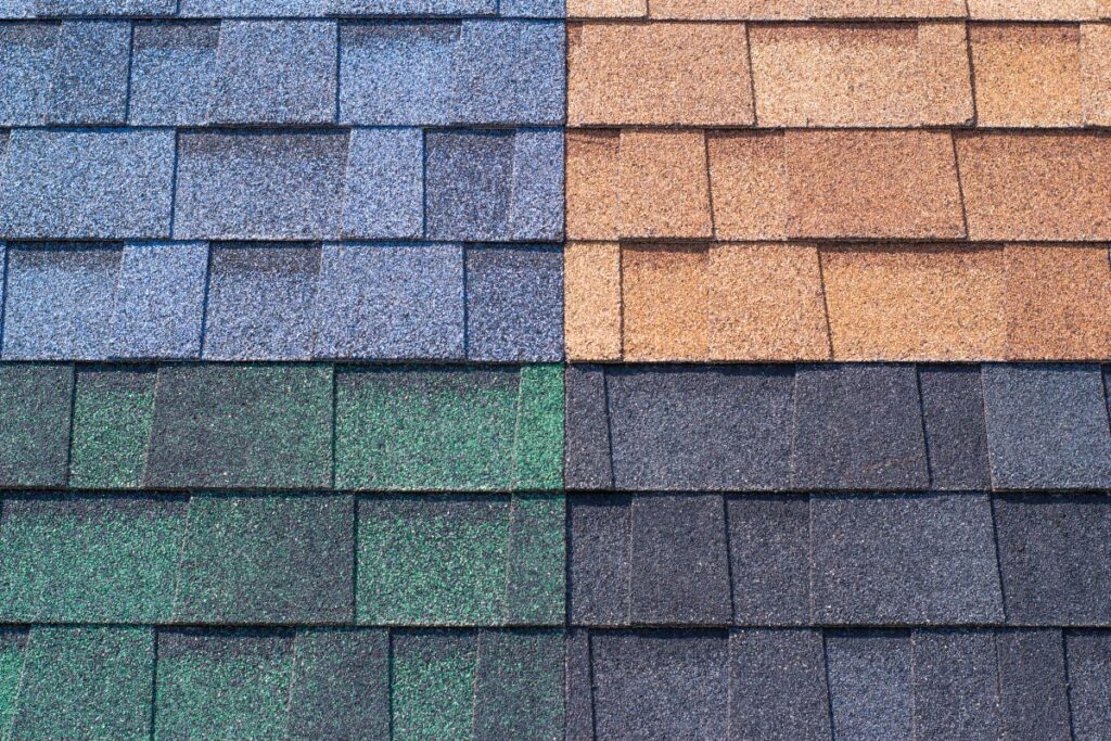 multi-colored shingle sample