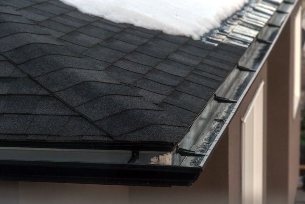 black shingles winter weather