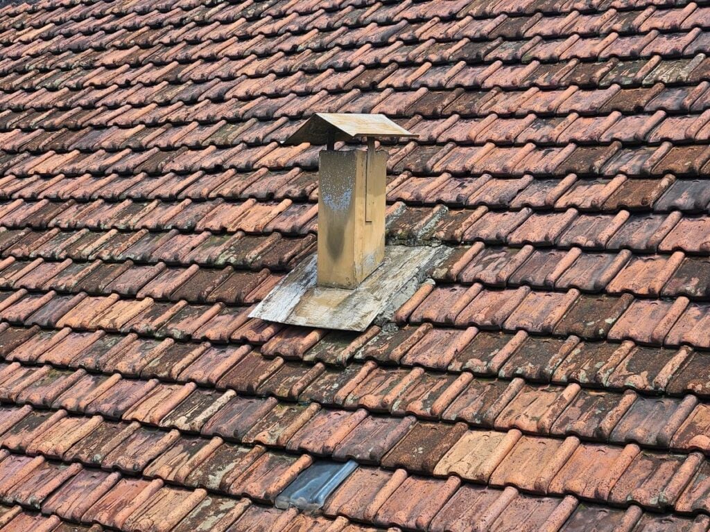 roof vent cap old rusty piece