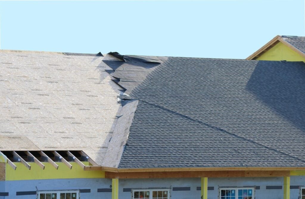 new roof under construction