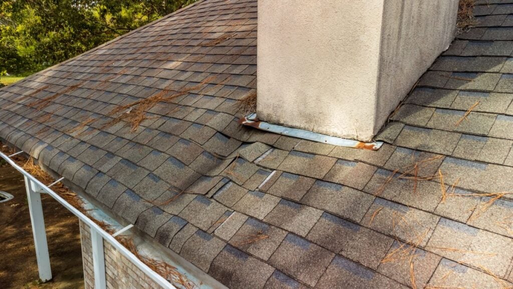 sagging roof after storm damage
