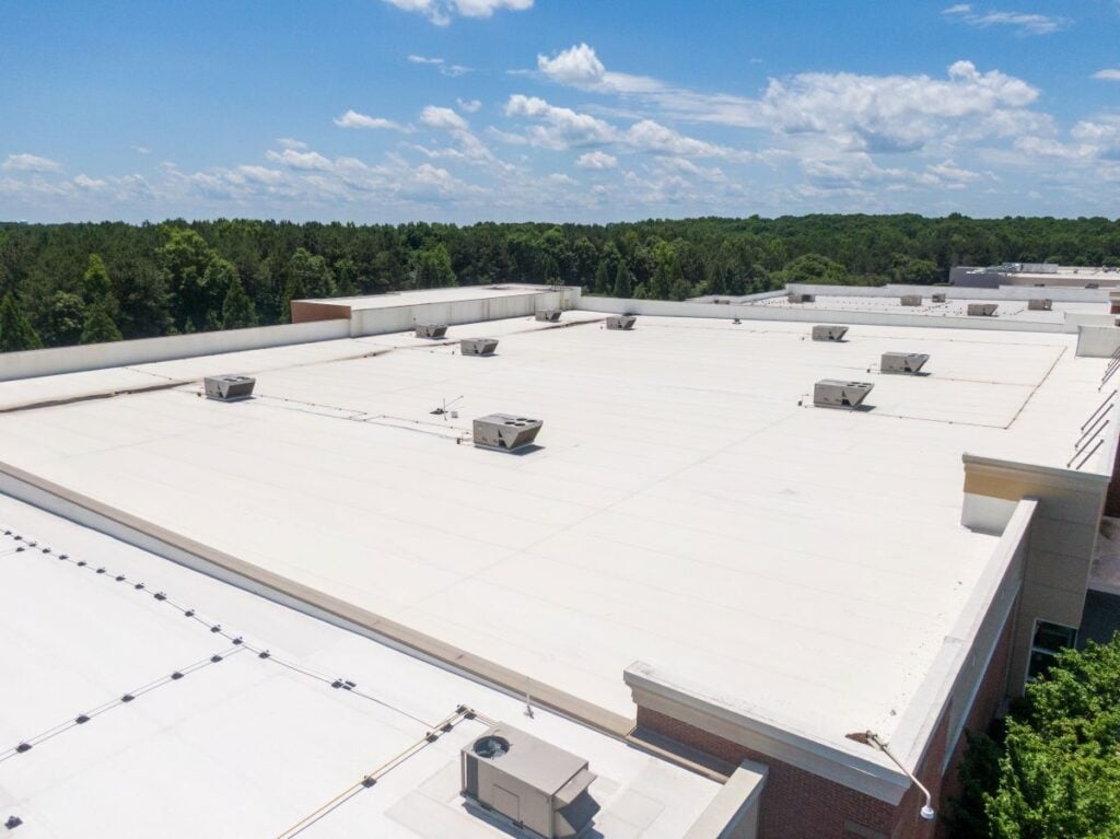 white commercial roof