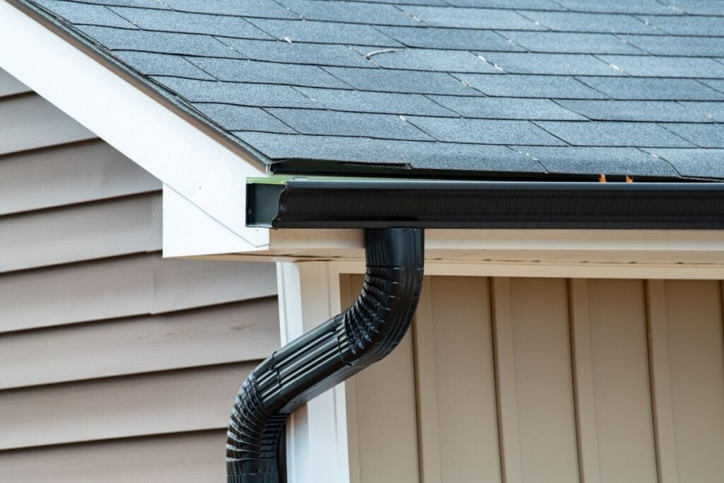 gutter repair cost green shingles and plastic water system