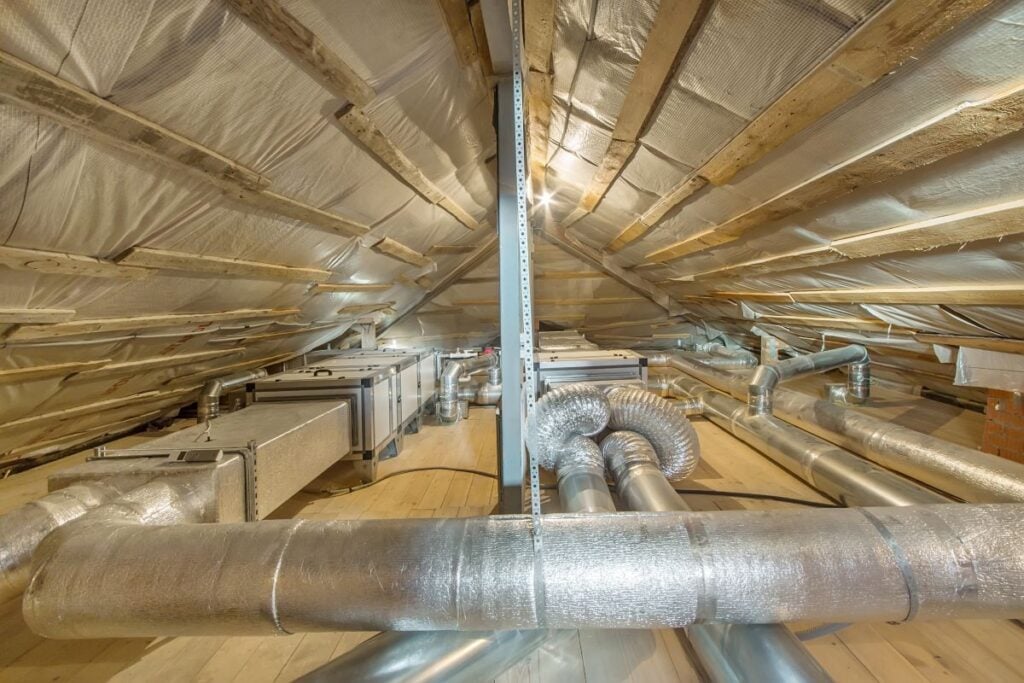 signs of poor attic ventilatilation new HVAC and insulation