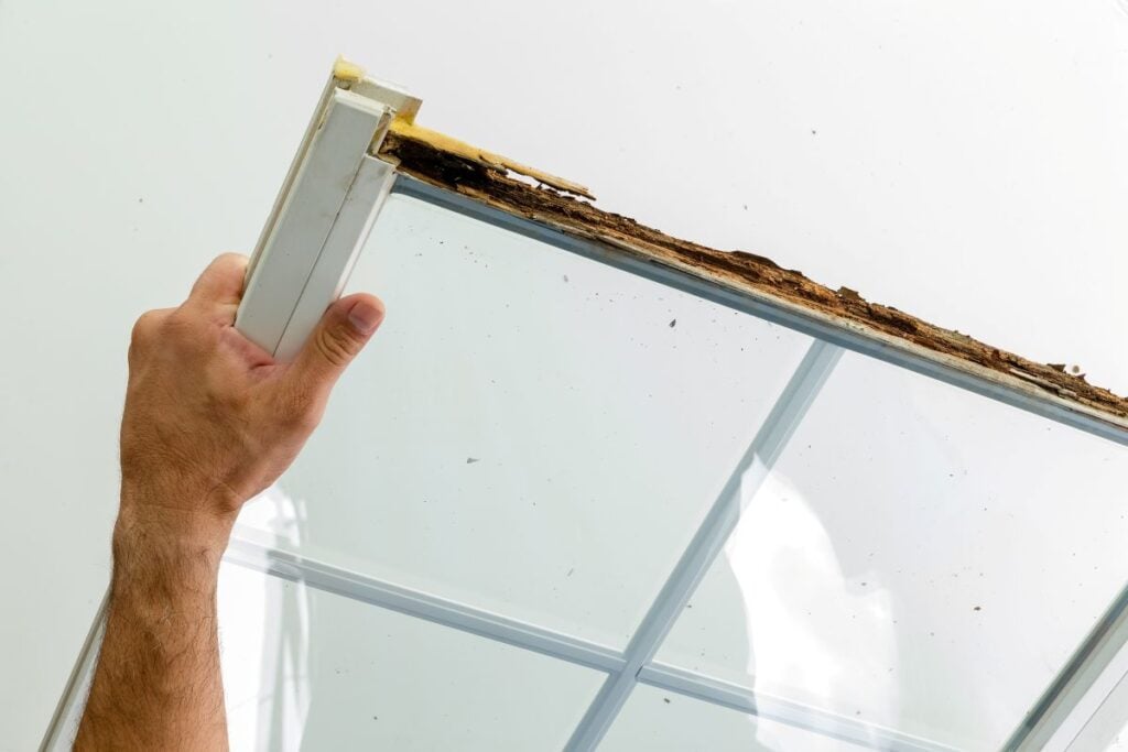 window replacement cost hand holding damaged window